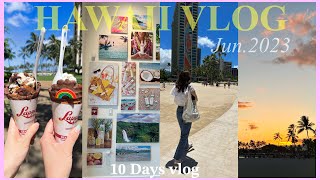 【ハワイ旅行VLOG】3年半ぶり18回目！10日間のハワイ旅行🌺　買い物・カフェ・お散歩・花火・虹　🌈