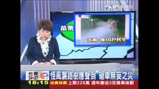 台南颳8級風！路樹砸車　2工人摔鷹架死