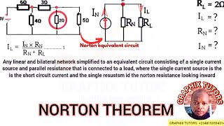 Norton theorem technique in analysing  a circuit