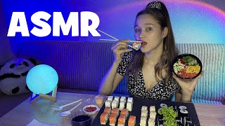 АСМР итинг роллов и поке (мукбанг), болталка | ASMR eating rolls and poke (mukbang), chatter