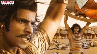 Abhimanyu (Nikhil Kumar) War Scene | Kurukshetra (2021) Hindi Dubbed Movie| Darshan, Sonu Sood