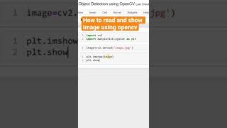 How to read and show the image using opencv in jupytwr notebook! #opencv #viral #shorts #python
