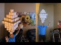 101 Rolls of Toilet Paper Balanced on the Head - World Record