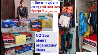 NO SEW - just need one old bedsheet /wardrobe organization ideas - no cost diy for home / home hacks