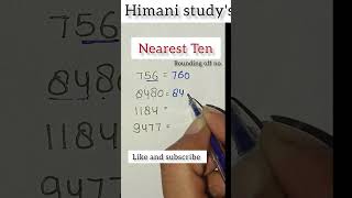 Rounding these no. to the nearest Ten #round #nearest #ten #trick #tending #mathstricks