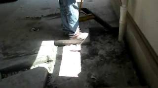 Finished Basement - Toilet Cut Concrete
