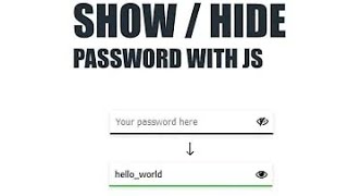 Show/Hide Password Toggle With jQuery | With Source Code