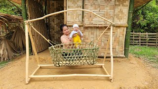 Peace When Her Ex-Husband Doesn't Appear. A 17-Year-Old Single Mother Makes Bamboo Crib For Child