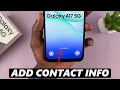 How To Add Contact Information On Samsung Galaxy A17 5G