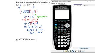 2.4.1 Radical Equations