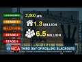 Third day of rolling blackouts