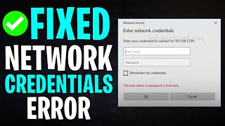 FIX: Enter Network Credentials Error on Windows 11 & 10 (2026 Update) ✅