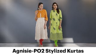 Ezmall | Agnisie Pack of 2 Stylized Kurtas