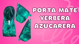 ❤️ Como hacer Porta Mate + Yerbera + Azucarera chau latas paso a paso 🌼 Moldes GRATIS