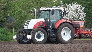 Mais zaaien met Steyr CVT 6160 en 6-rij Kuhn Planter 2 (2018)