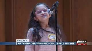 Fifth grader wins regional spelling bee in Omaha