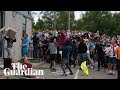 Rioters clash with police and damage hotel housing asylum seekers in Rotherham