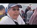 palestinians with dual nationality queue at rafah border crossing with egypt in the hope it will ope