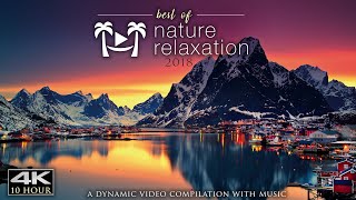 10 HOURS of Healing Music \u0026 4K Nature: Best of 2018 Mix (No Loops) Worlds Paradises by Drone UHD