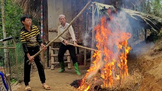 Boy Dat almost burned down his house because he took straw to cook.