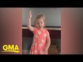 Little girl gives cute coronavirus update l GMA Digital