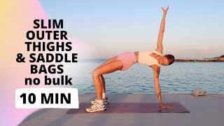Slim Outer Thighs & Against Saddle Bags Workout for Lean Upper Legs No Bulk / Nina Dapper