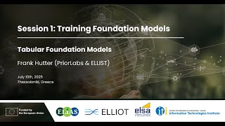Tabular Foundation Models, by Frank Hutter