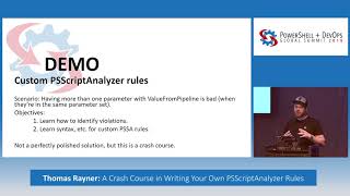 A Crash Course in Writing Your Own PSScriptAnalyzer Rules by Thomas Rayner