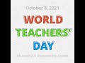 World Teachers Day 2021