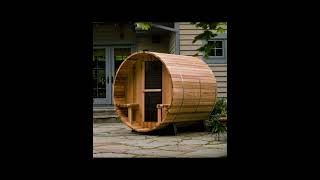 SAUNASNET Canadian Wood Outdoor Barrel Sauna Room