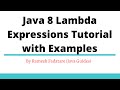 Java 8 Lambda Expressions Tutorial with Examples | PART-1