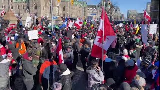 Thousands gather on Parliament for 'Freedom Convoy'
