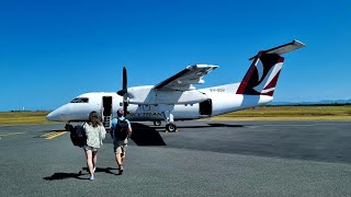 From Proserpine to Cairns - Flying with SKYTRANS Dash 8-100 ... 36 years old !!!