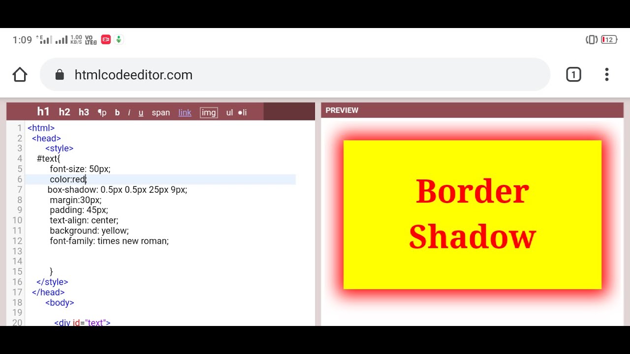 Text Shadow On Css Using Html - YouTube