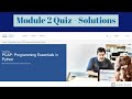 Module 2 Quiz || Solutions || PCAP: Programming Essentials in Python || Cisco Network Academy