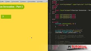 Tutorial JavaScript for beginners #14 Function Invocation Part 1 # M Tutorial