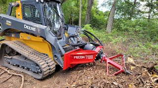 Testing out the Fecon Stumpex on a Deere 333G