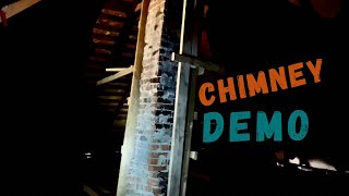 How to remove a chimney stack in the attic