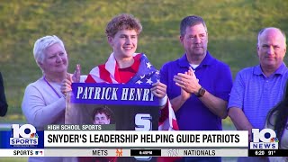 On the pitch: Snyder’s leadership guiding Patriots
