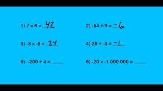 Secondaire 1 - Chapitre 1 - Multiplication et division de nombres entiers