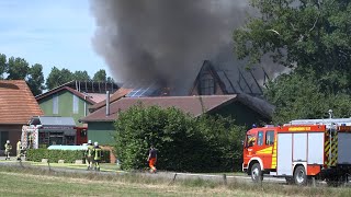 [BAUERNHOFBRAND] 200 Schweine verenden bei Bauernhofbrand in Hörstel - 100 Einsatzkräfte 04.07.2025