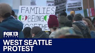 Protest against I.C.E. in West Seattle | FOX 13 Seattle