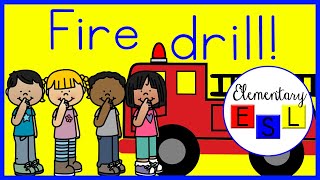 Fire Drill Rules Social Story (with Visuals for ELLs)