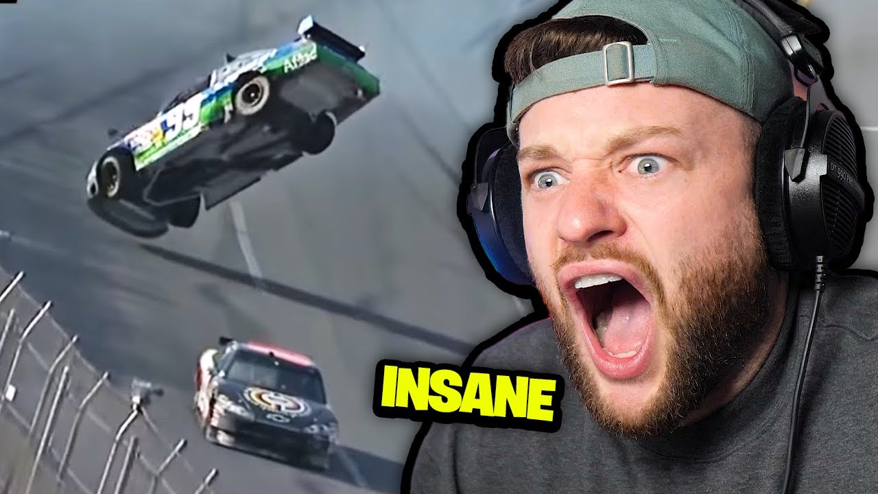 REACTING TO ABSOLUTELY INSANE NASCAR CRASHES!💥 - YouTube