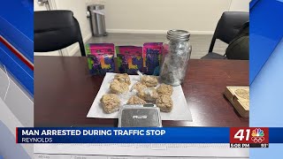 Man arrested during a traffic stop in Reynolds