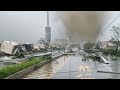 Taiwan now! Super typhoon Kong-Rey with 200 km/h wind destroy building and causes flooding