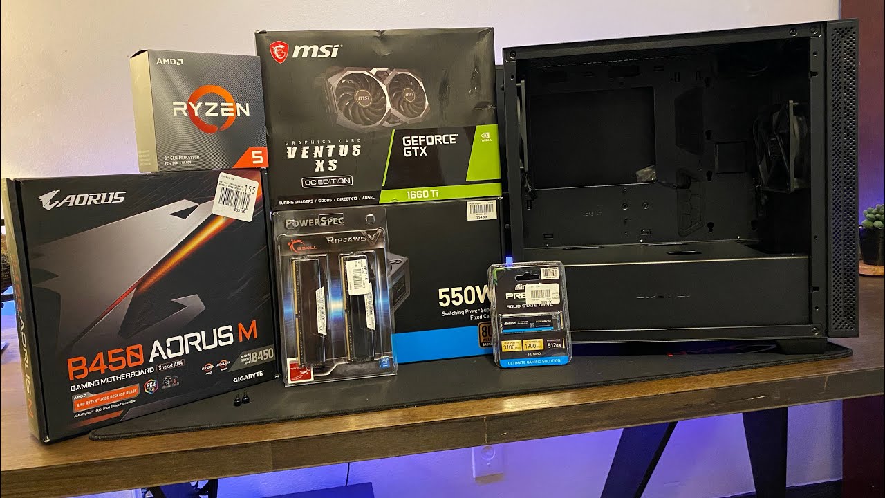 Micro Center $750 Gaming PC Build - 1660 Ti Ryzen 5 3600 B450 AORUS M ...