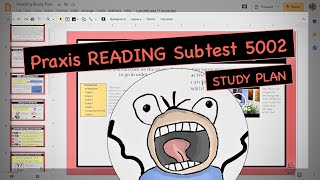 Praxis Reading Subtest Study Plan (5002) // Just Teacher Things