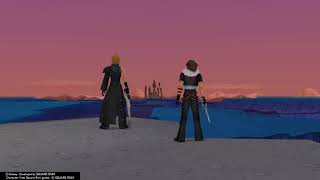 Kingdom Hearts II Final Mix (PS4) Cutscene #305 - Cloud and Squall watches the Light