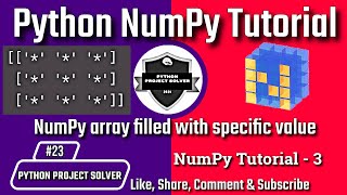 #23 NumPy Arrays: Fill with Any Value You Want! (Python Project Solver)